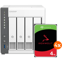 Koop QNAP TS-433-4G + Seagate Ironwolf 16TB (4x4TB) - 6151123942969