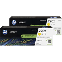 Koop HP 220X LaserJet Toner Geel (2 stuks) - 6151126389310