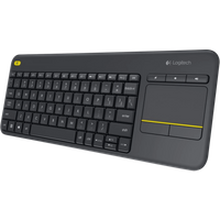Koop Logitech K400 Plus Wireless Touch Zwart QWERTY - 5099206059429