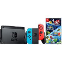 Koop Nintendo Switch Rood/Blauw + Super Mario Galaxy 1+2 - 6151128725796